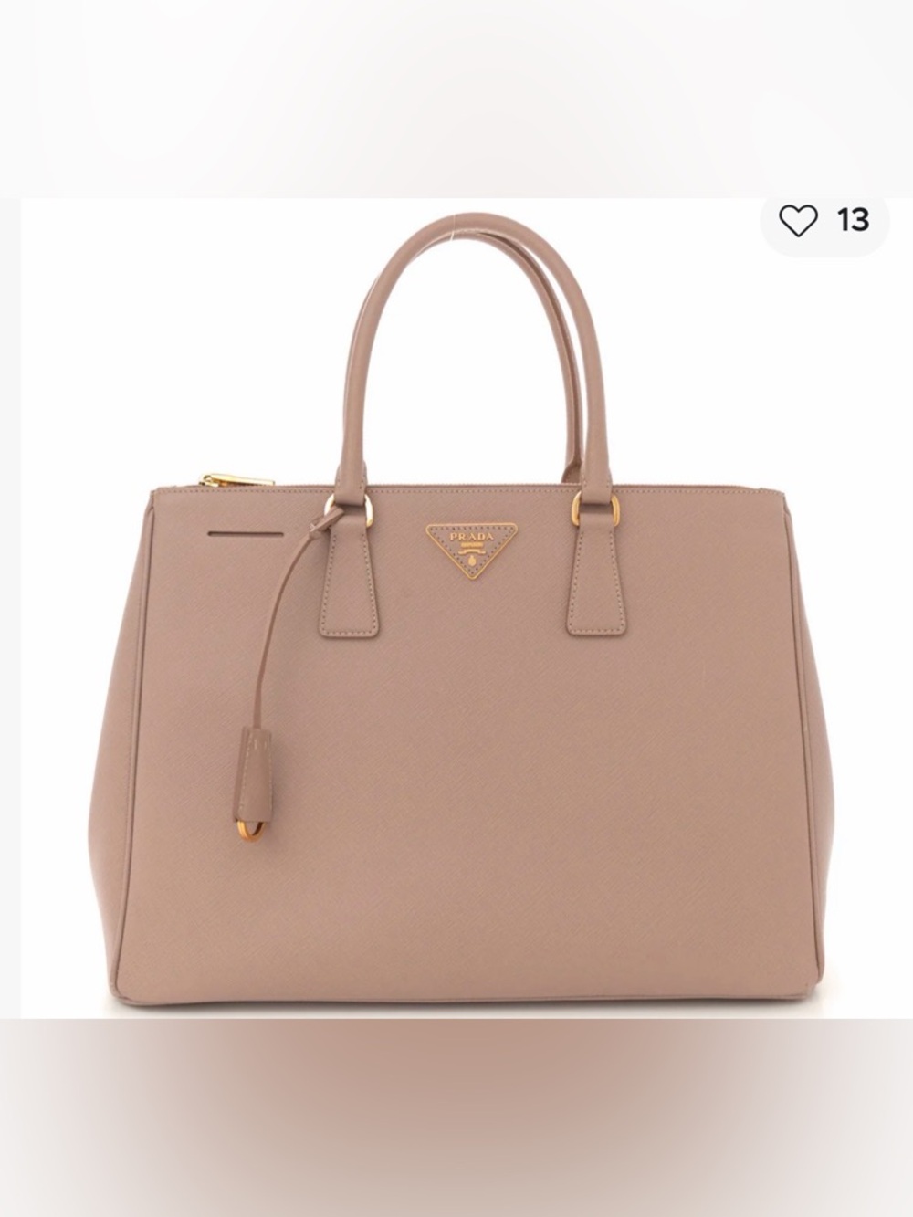 Prada Saffiano Lux Galleria tote in blush